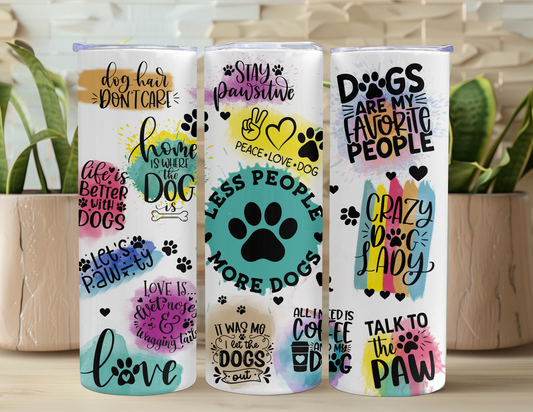 Dog Mom Paw Tumbler Traveler Gift Set