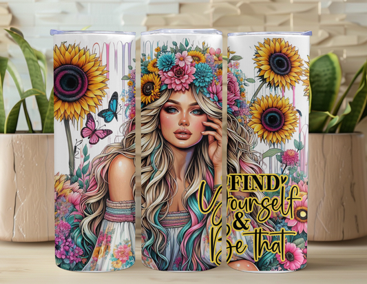 Find Yourself Tumbler Traveler Gift Set