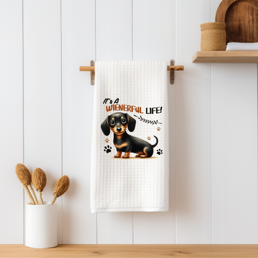 Chihuahua Funny Dog Pun Waffle Weave Towel