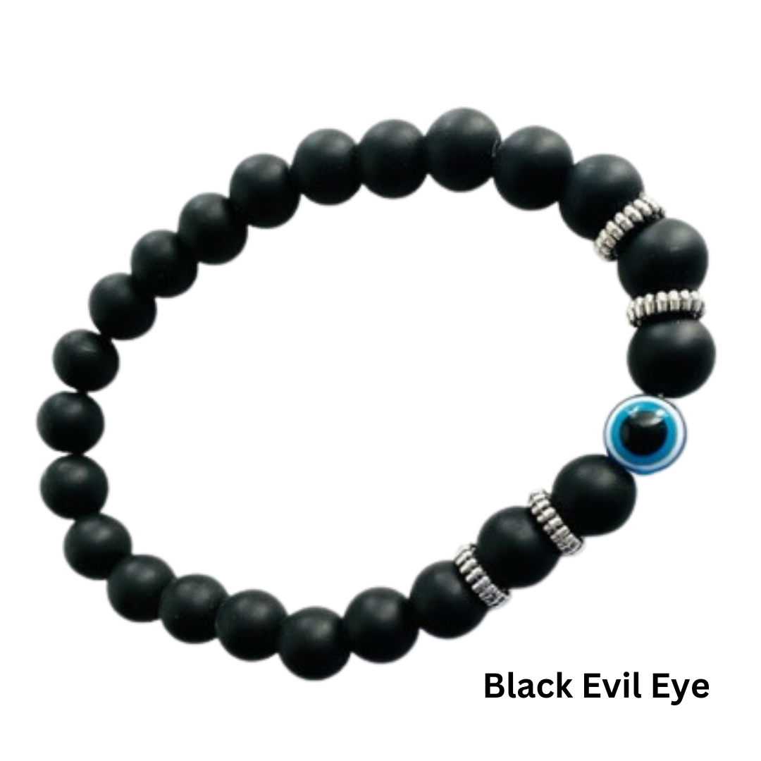 Evil Eye Lava Bead Bracelet