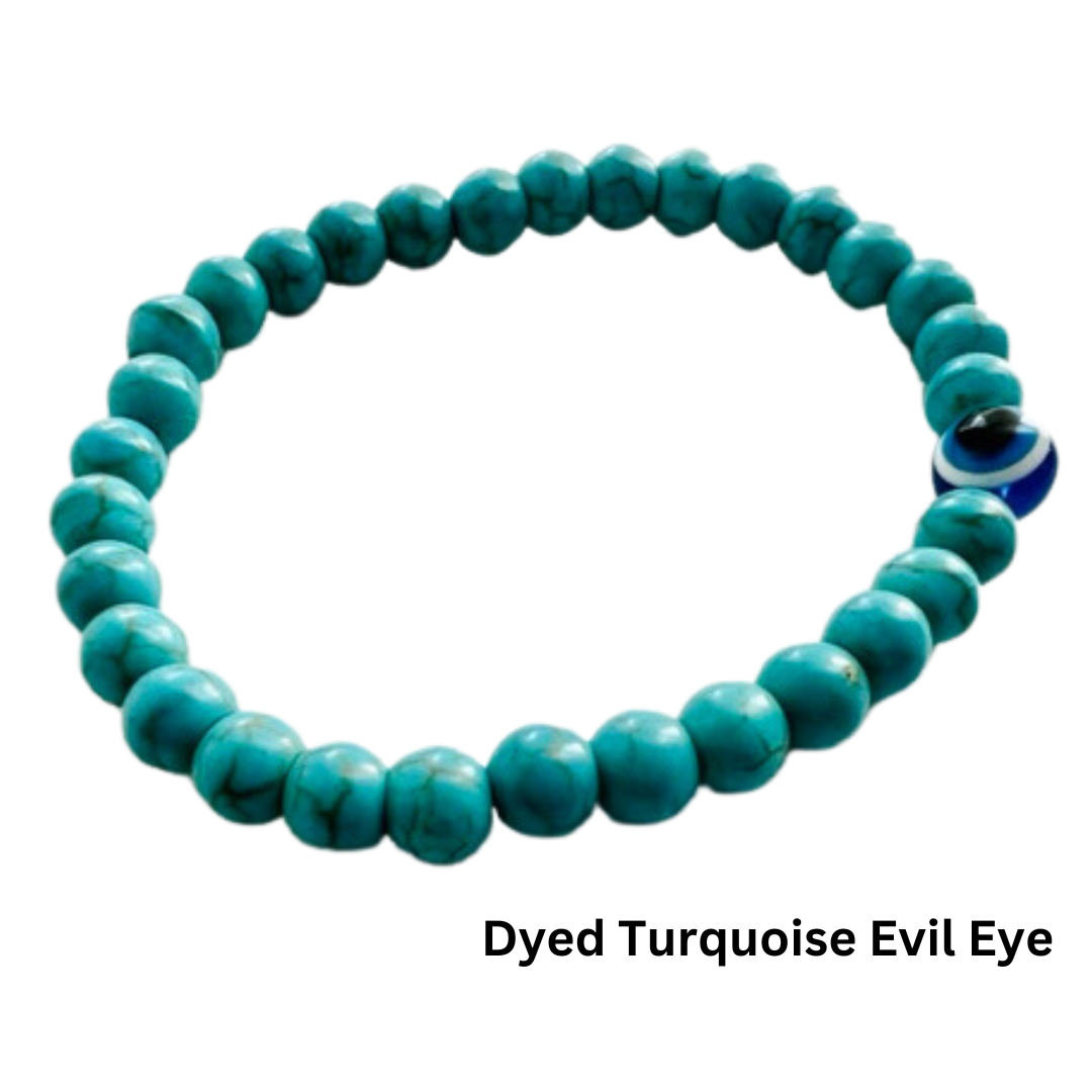 Evil Eye Lava Bead Bracelet