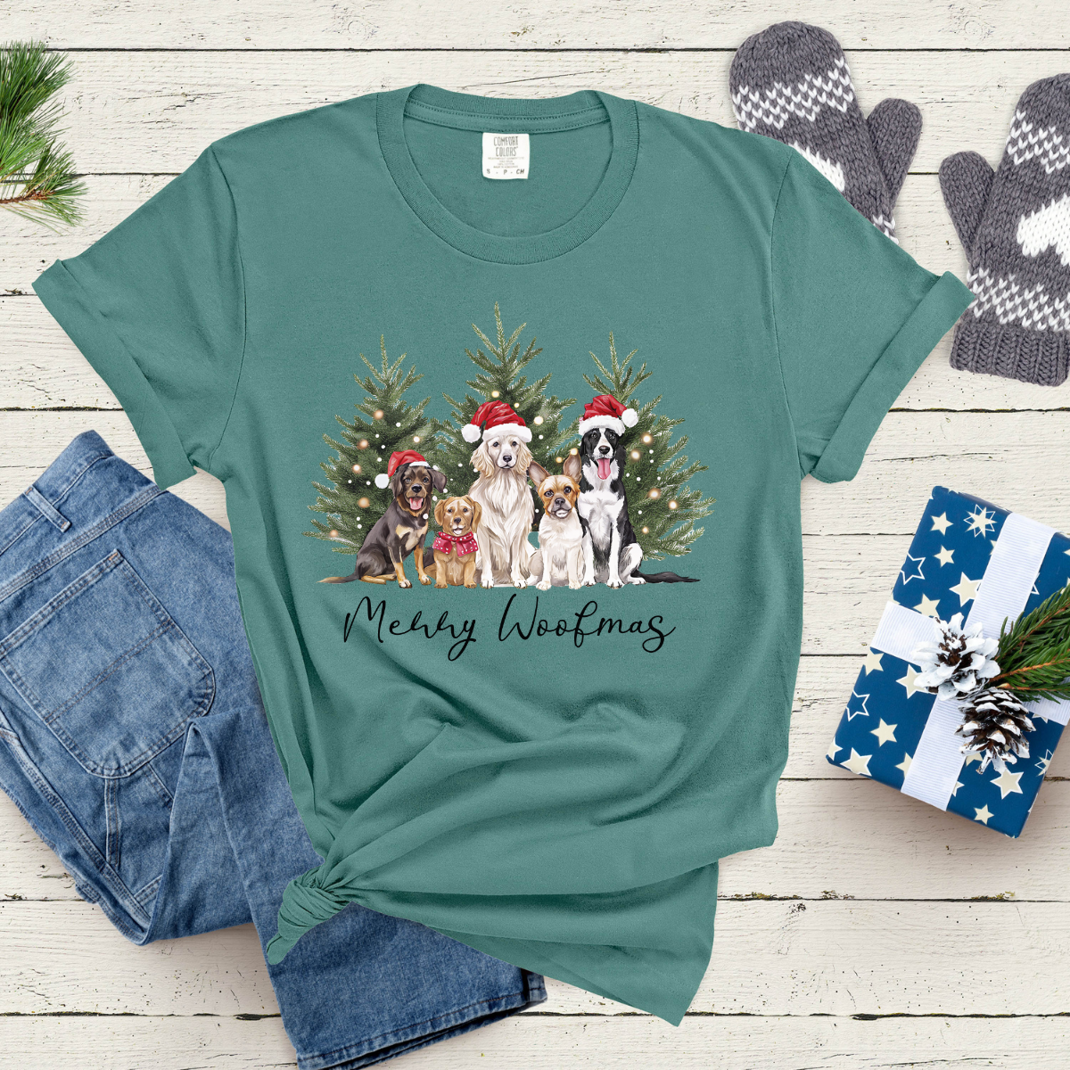 Merry Woofmas Comfort Colors® Christmas Shirt