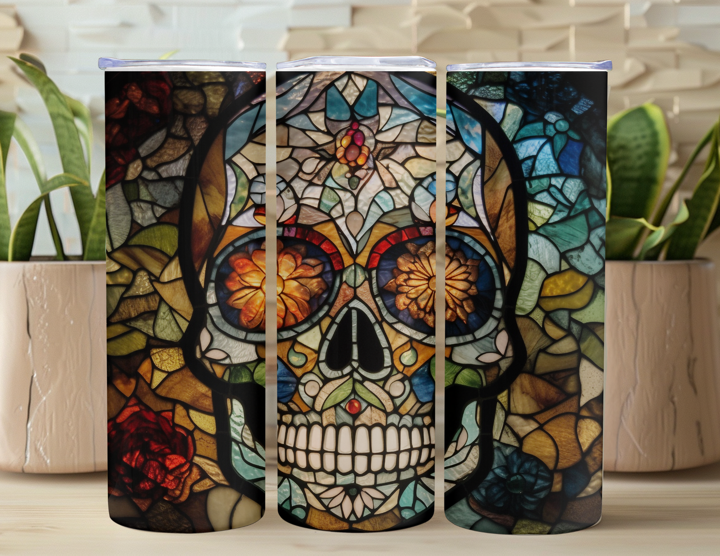 Stained Glass Sugar Skull