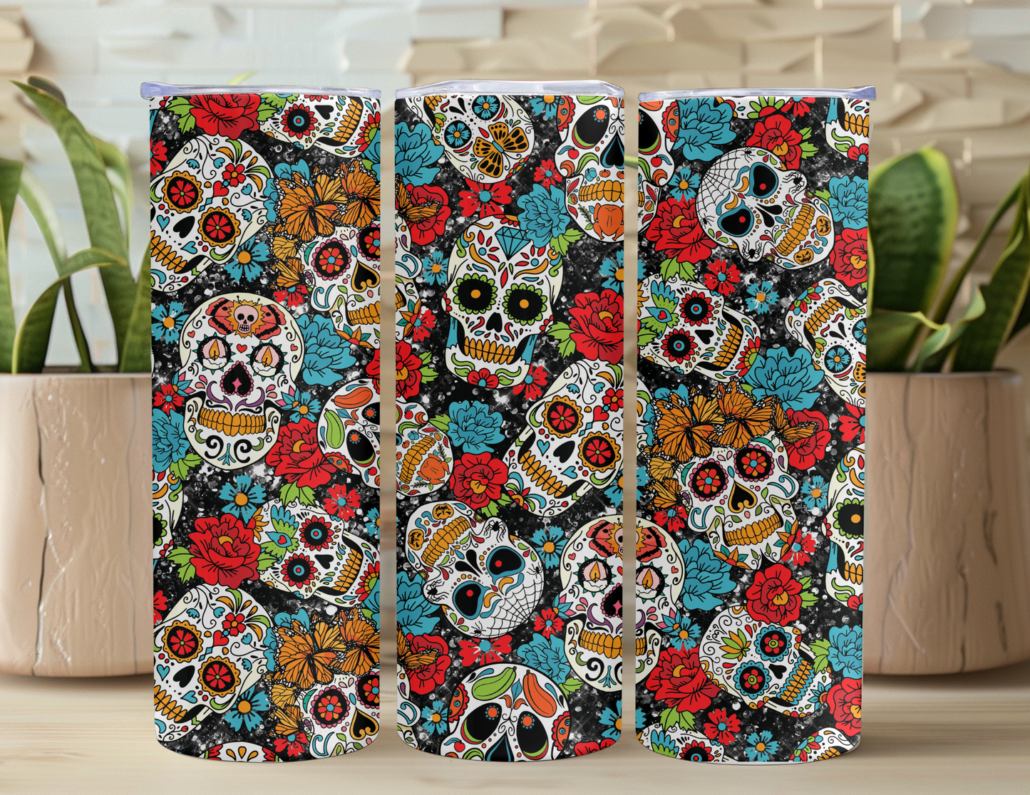 Red Sugar Skull Bunch