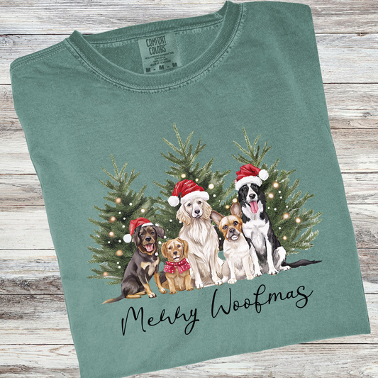 Merry Woofmas Comfort Colors® Christmas Shirt