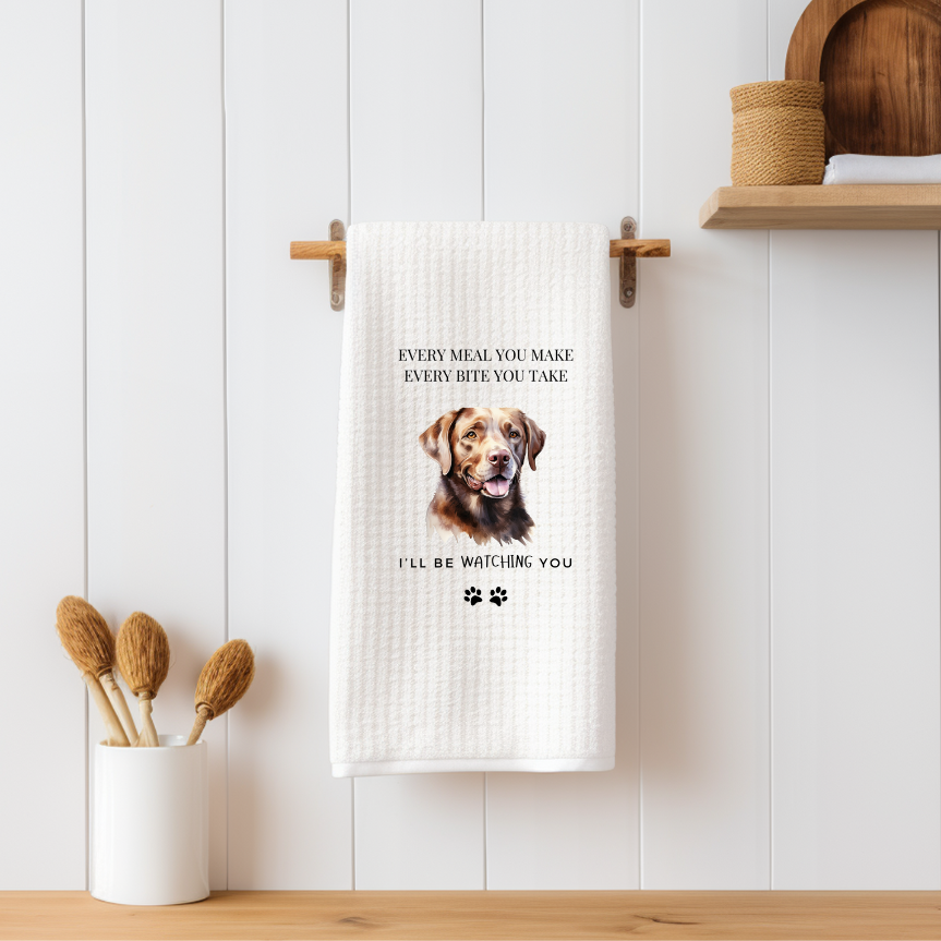 Every Meal I'll Be Watching You Waffle Towel