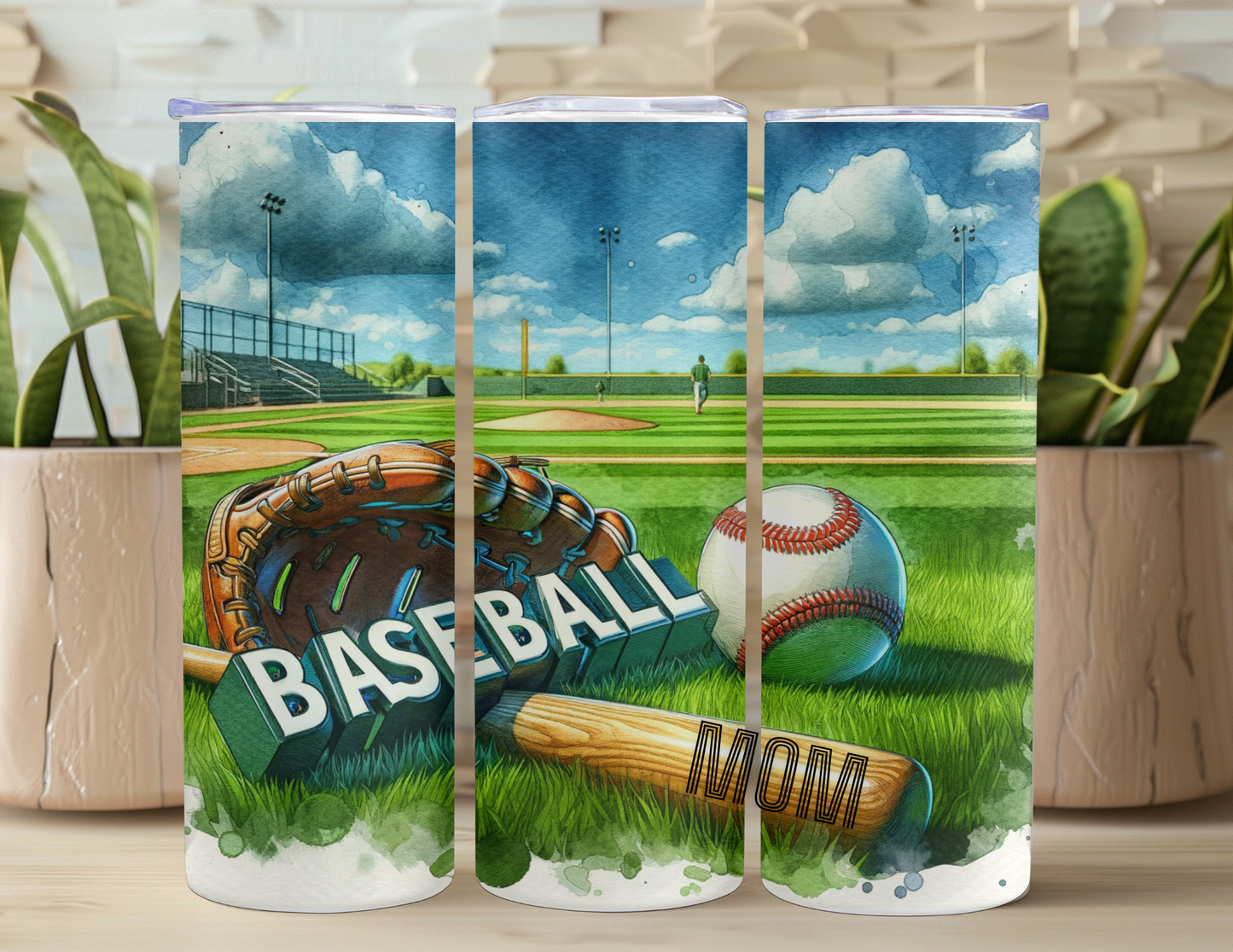 Baseball Mom Tumbler Traveler Gift Set