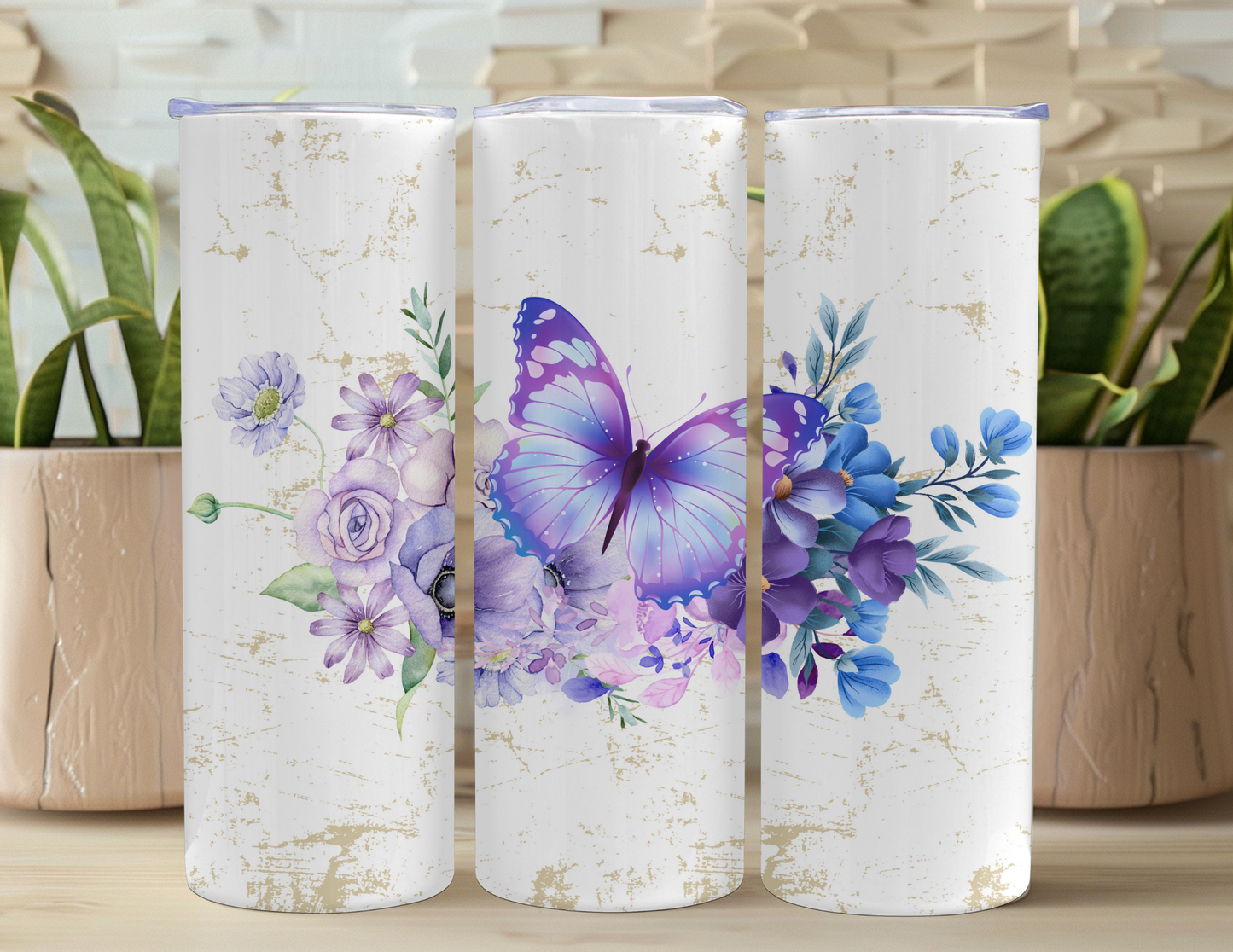 Purple Butterfly 20oz Tumbler