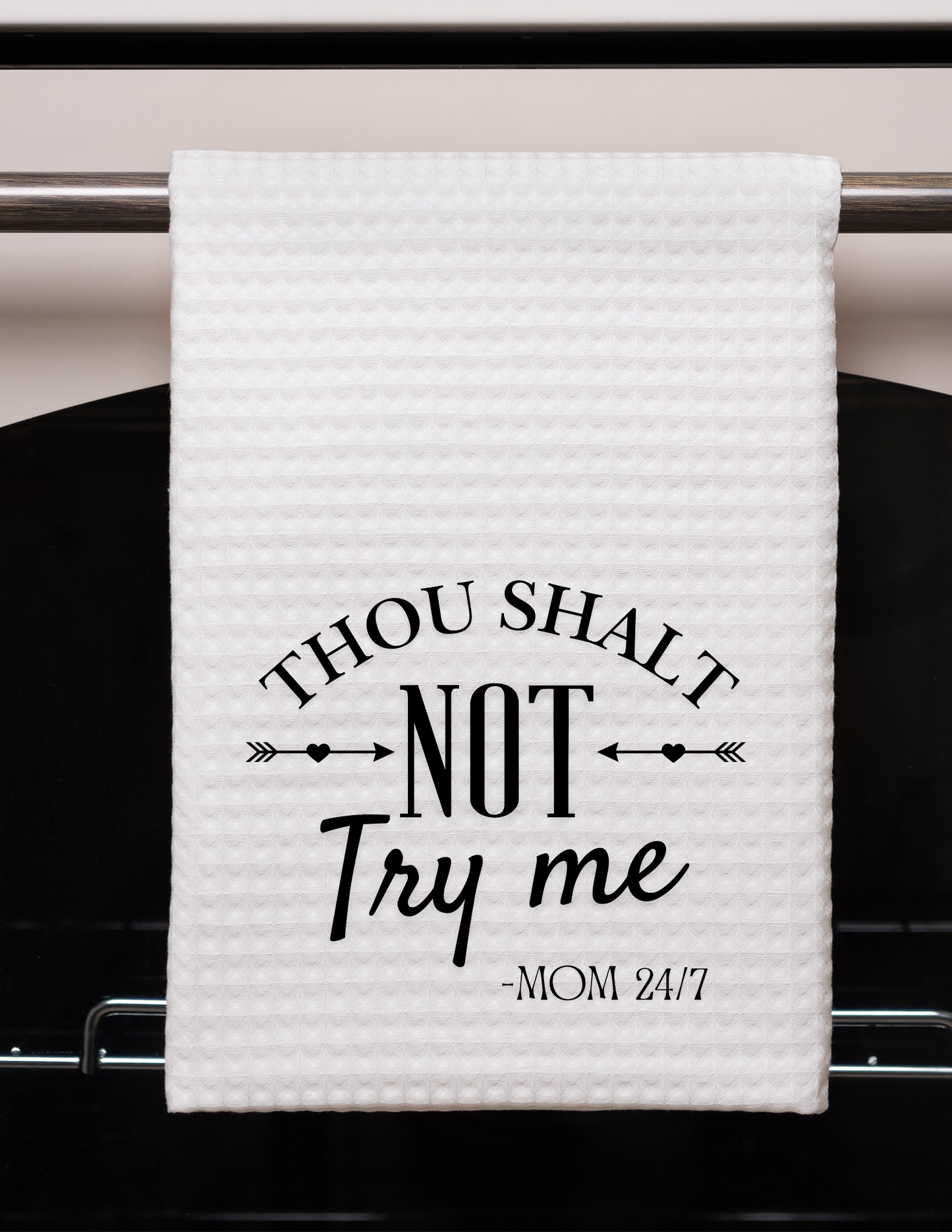 Though Shall Not Waffle Weave Towel