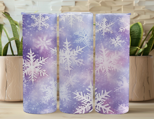 Purple Snowflake 20oz Tumbler