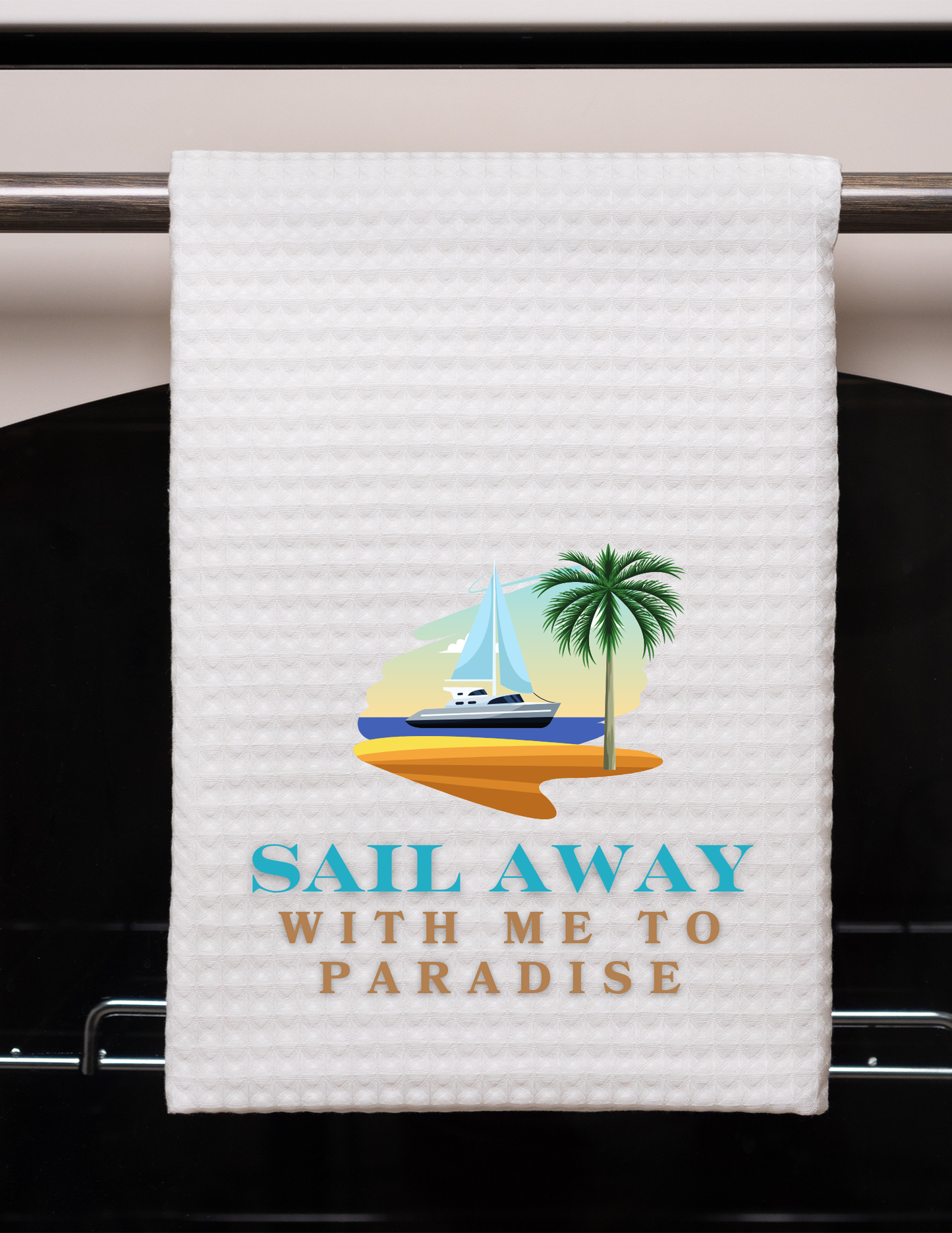 Sail Away Waffle Weave Towel