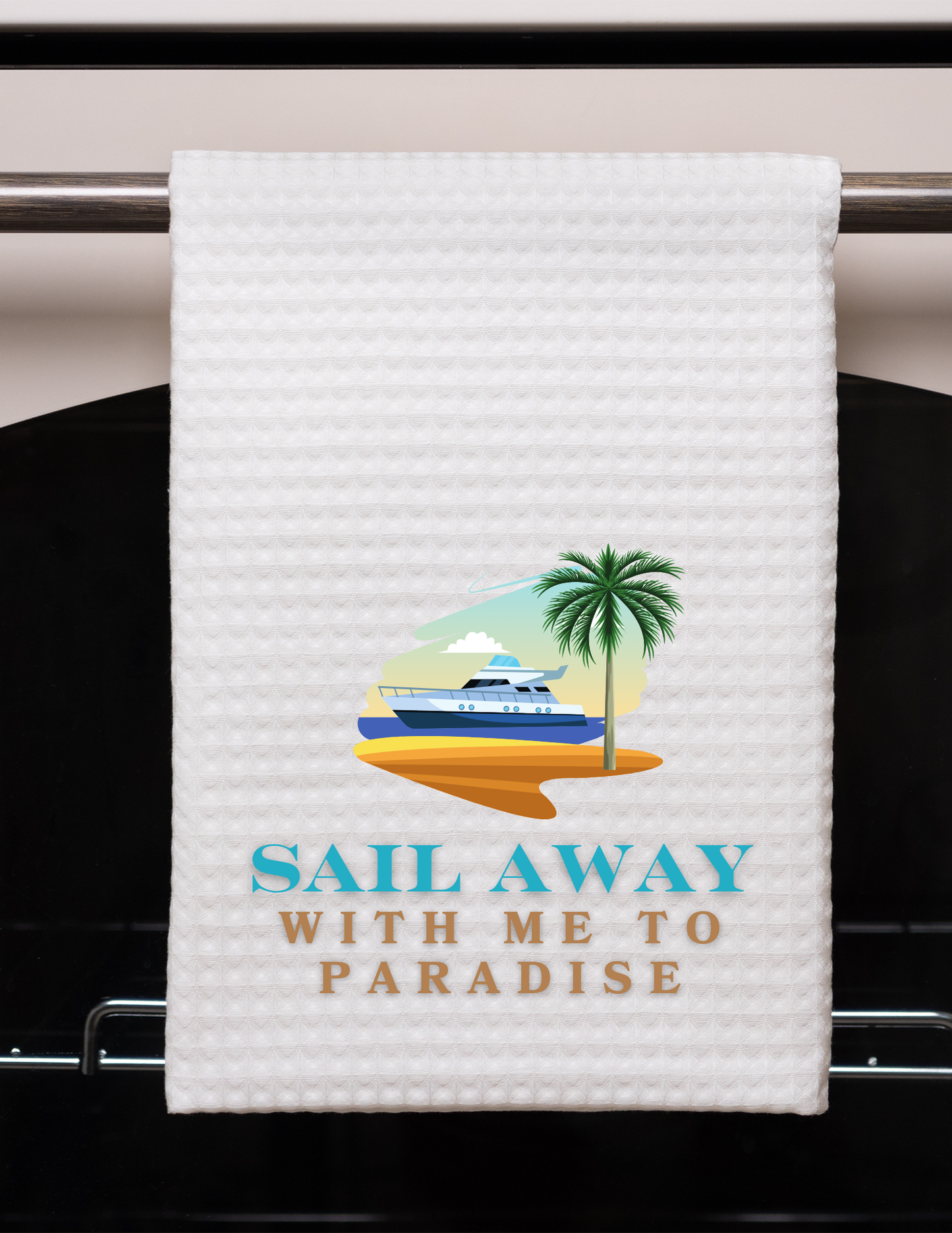 Sail Away Waffle Weave Towel