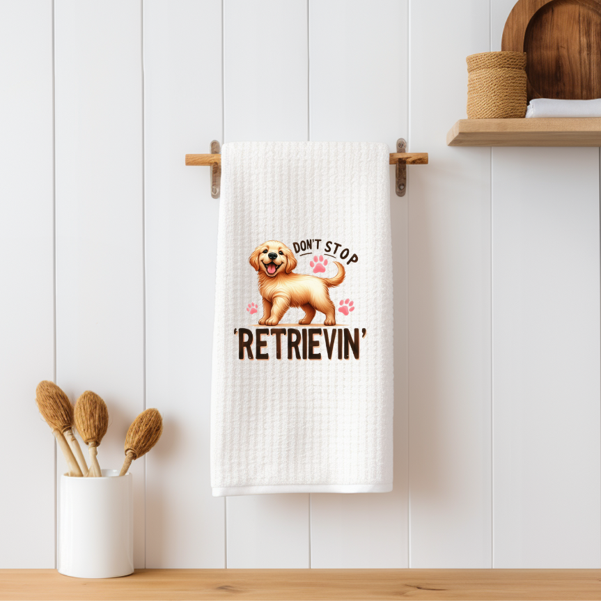 Chihuahua Funny Dog Pun Waffle Weave Towel