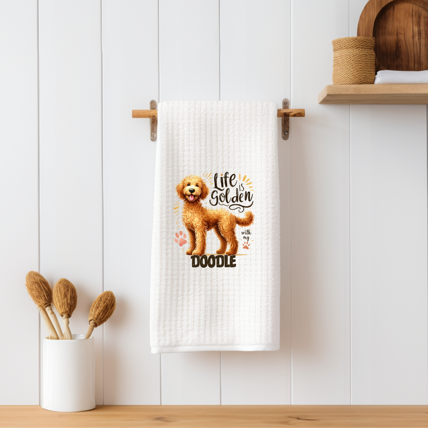 Chihuahua Funny Dog Pun Waffle Weave Towel