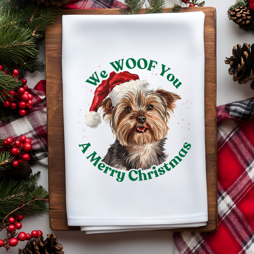 Christmas Dogs Waffle Towel