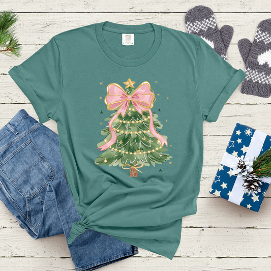 Glitter Tree Comfort Colors® Christmas Shirt