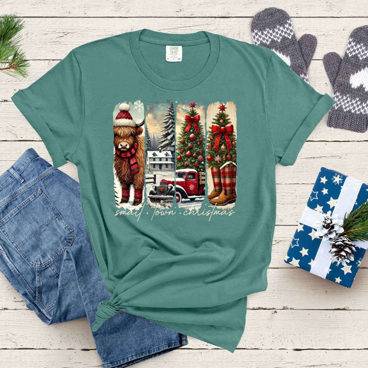 Small Town Memories Comfort Colors® Christmas Shirt