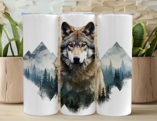 Wilderness Wolf Tumbler Traveler Gift Set