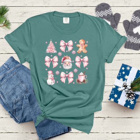 Pink Holiday Comfort Colors® Christmas Shirt
