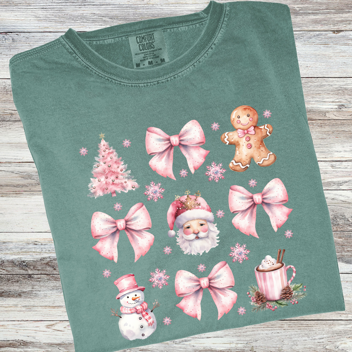 Pink Holiday Comfort Colors® Christmas Shirt