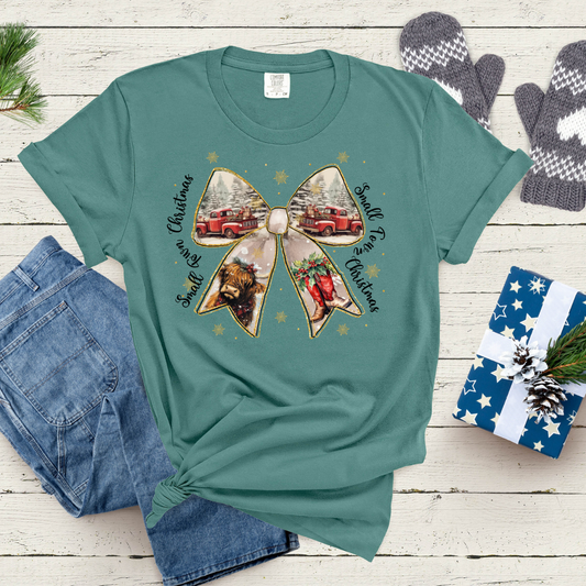 Christmas Coquette Bow Comfort Colors® Christmas Shirt