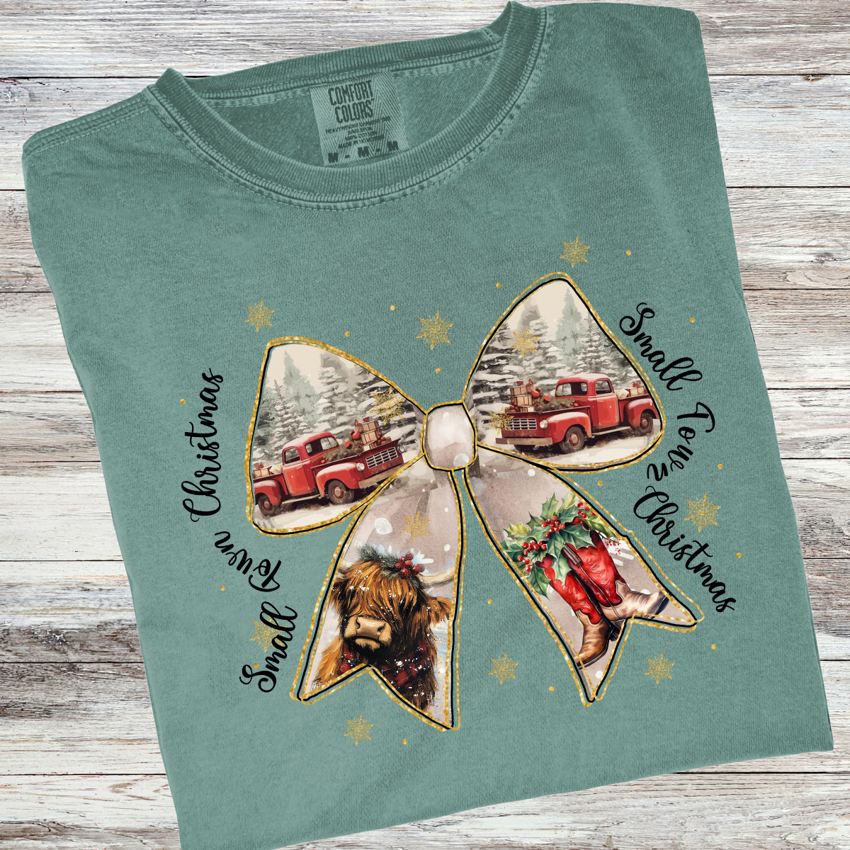 Christmas Coquette Bow Comfort Colors® Christmas Shirt