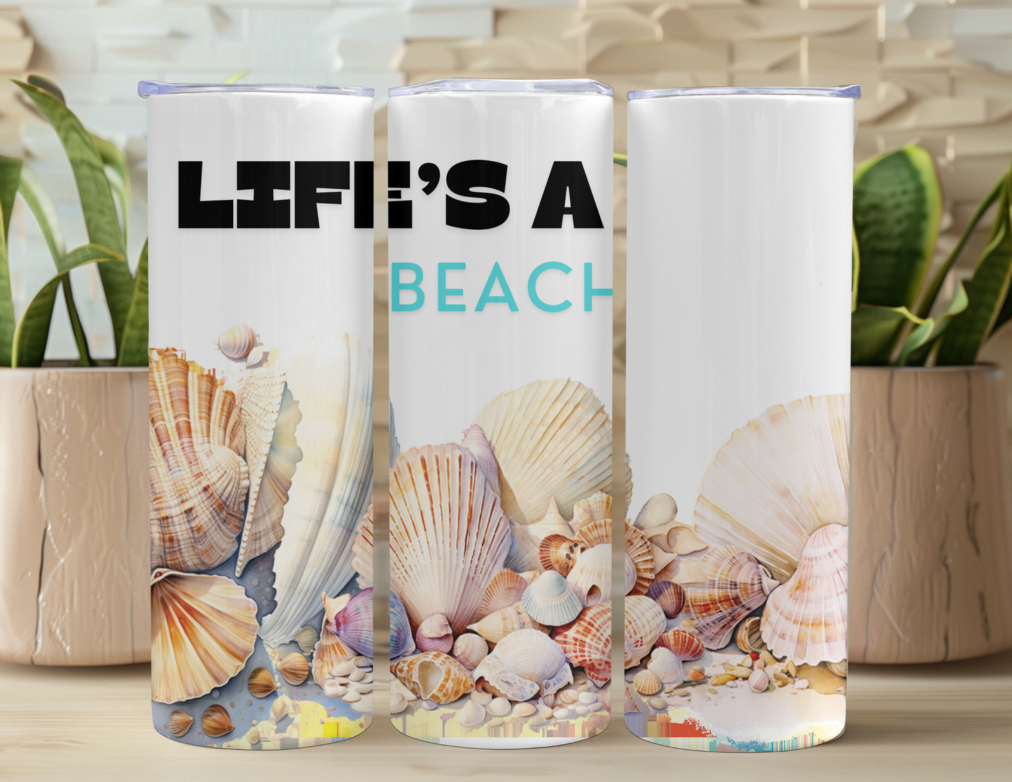 Life's A Beach Tumbler Traveler Gift Set