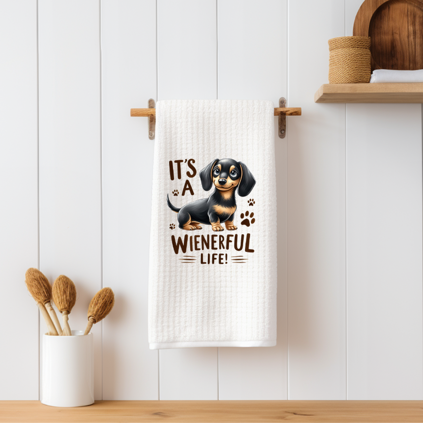 Chihuahua Funny Dog Pun Waffle Weave Towel