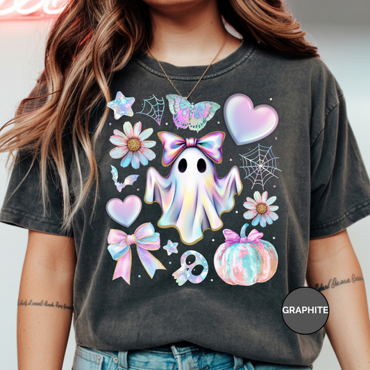 Iridescent Ghost Coquette Comfort Colors Halloween Shirt