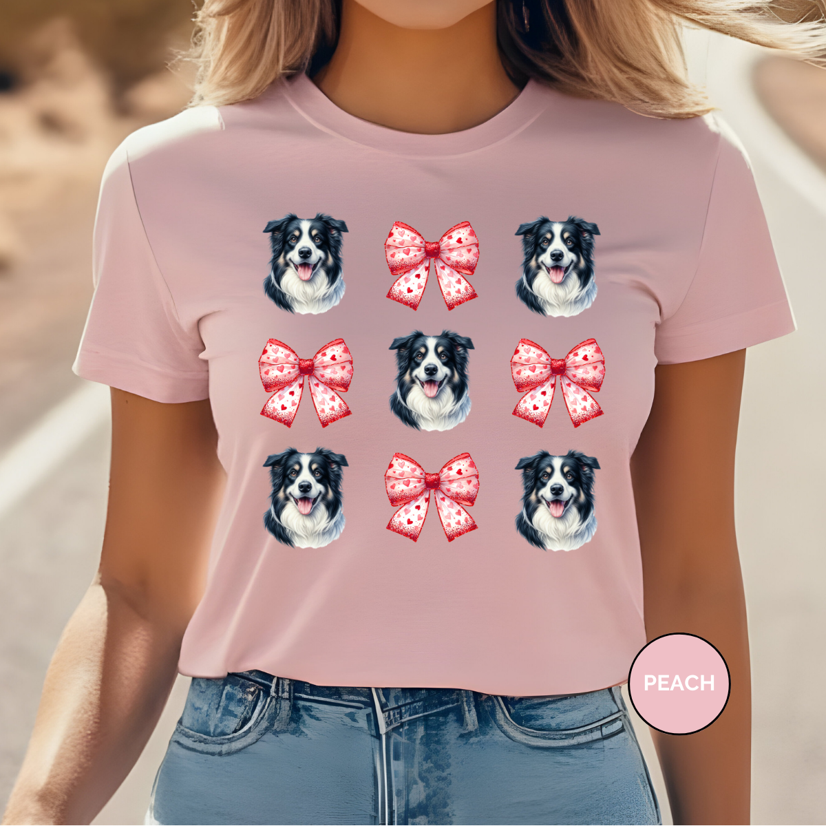 Boxer with Valentine Coquette Bows Dog Shirt