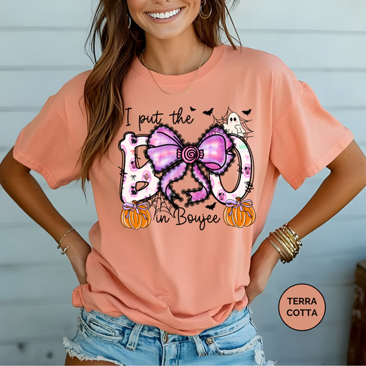Boo In Bougie Comfort Colors Halloween Shirt