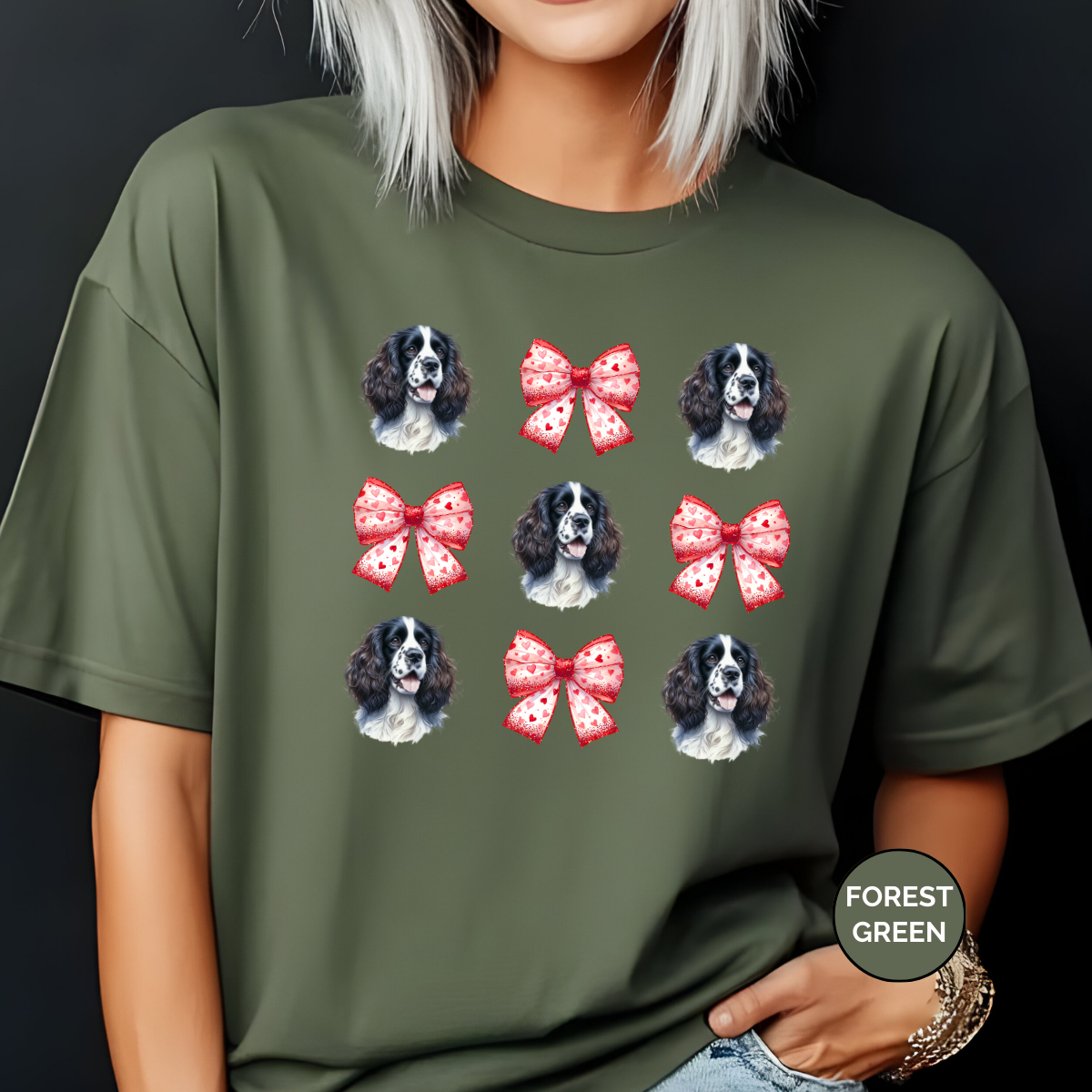 Boxer with Valentine Coquette Bows Dog Shirt