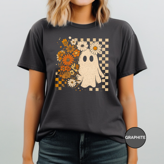 Checkered Ghost Coquette Comfort Colors Halloween Shirt