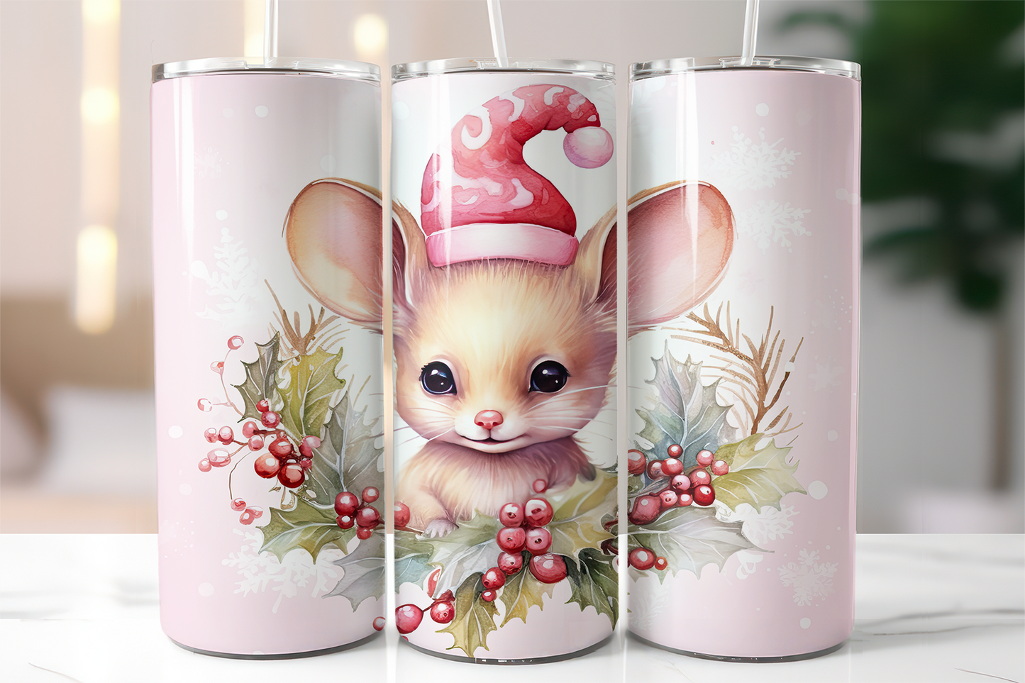 Holiday Door Mouse 20oz Tumbler