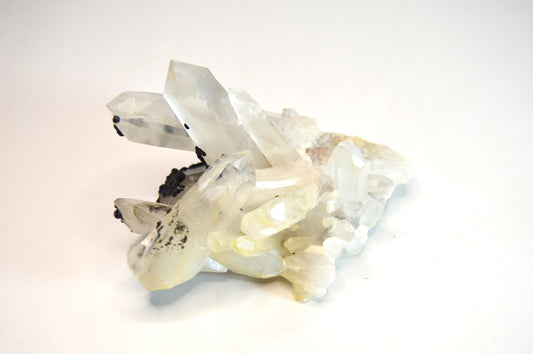 Clear Quartz with Hematite Cluster Specimen