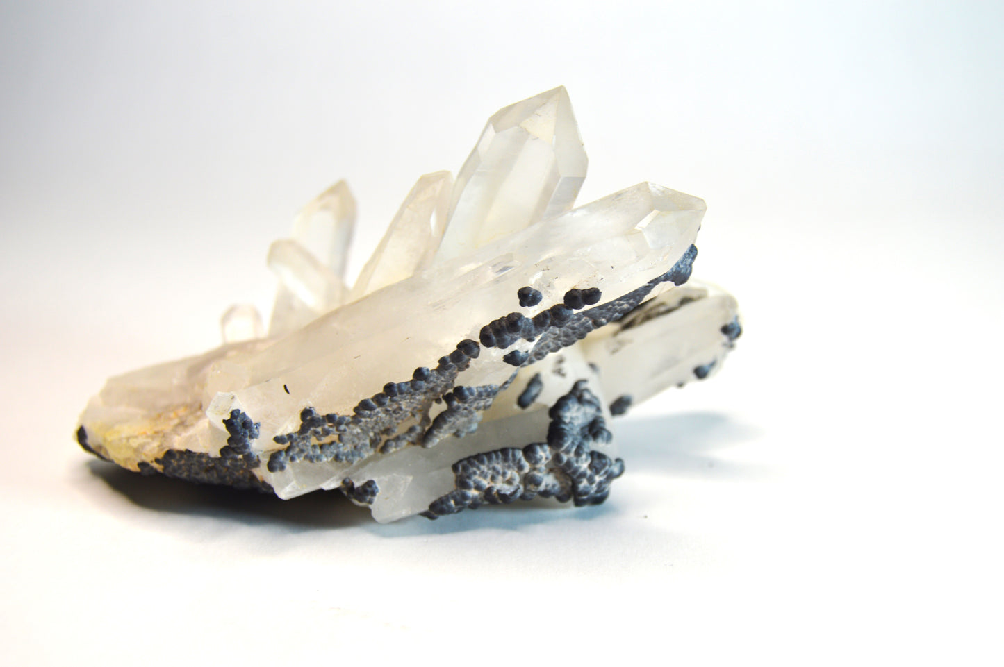 Clear Quartz with Hematite Cluster Specimen