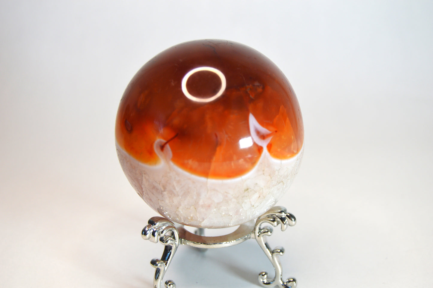 Carnelian Pokeball Crystal Sphere