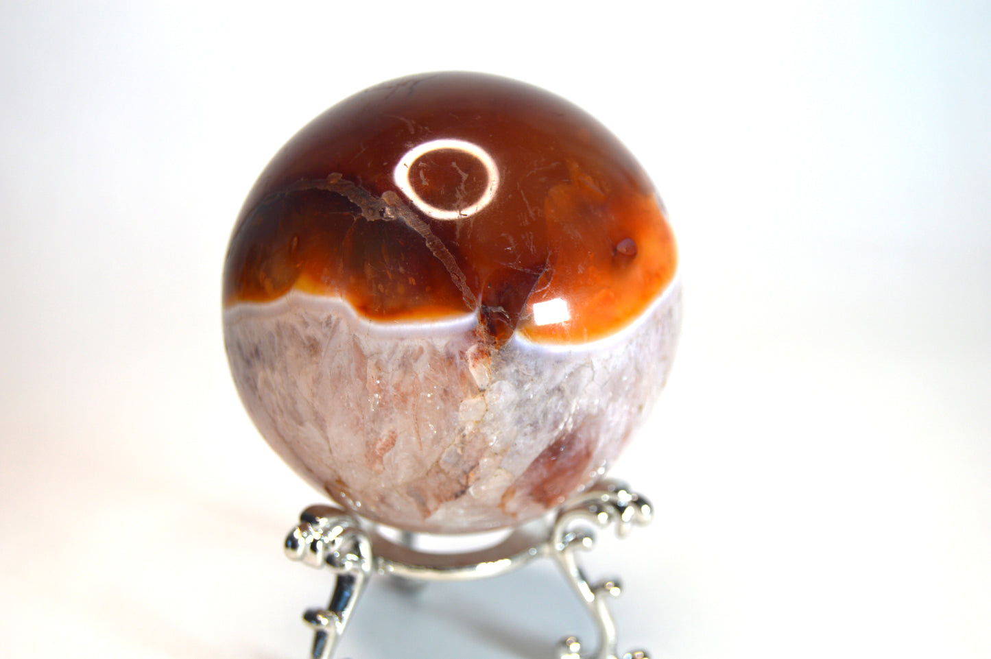 Carnelian Pokeball Crystal Sphere