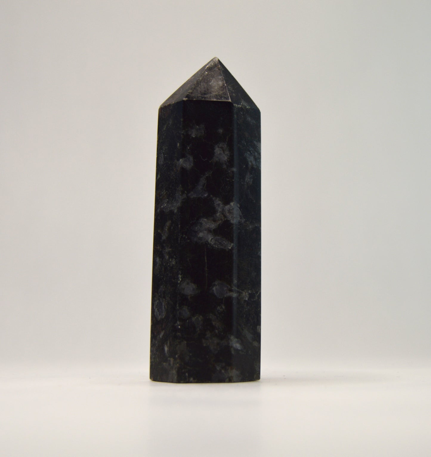 Indigo Gabbro Crystal Obelisk Tower