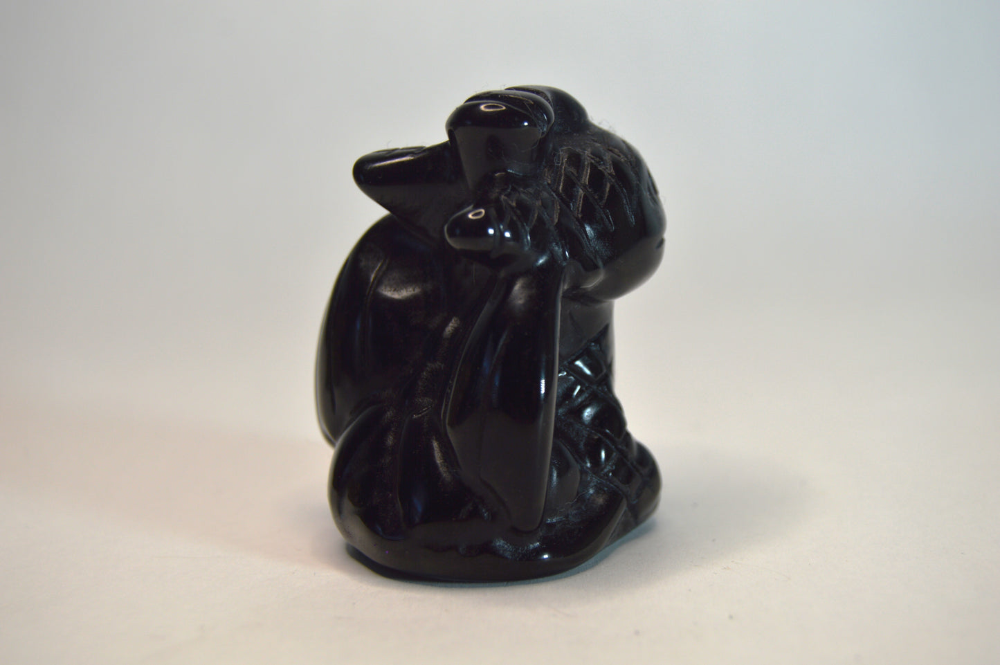 Toothless Dragon Obsidian Carving