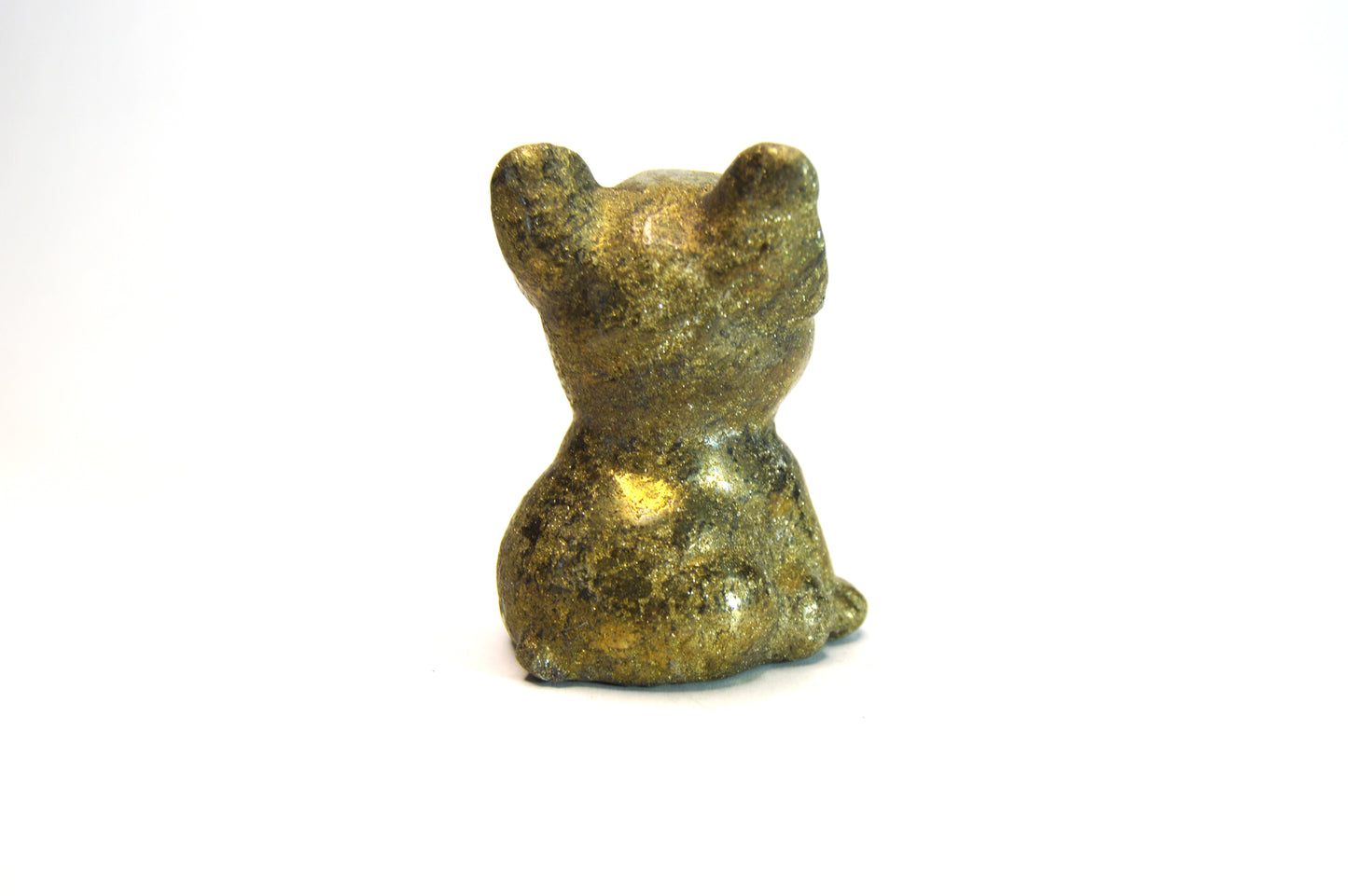 Frenchie Dog Pyrite Carving