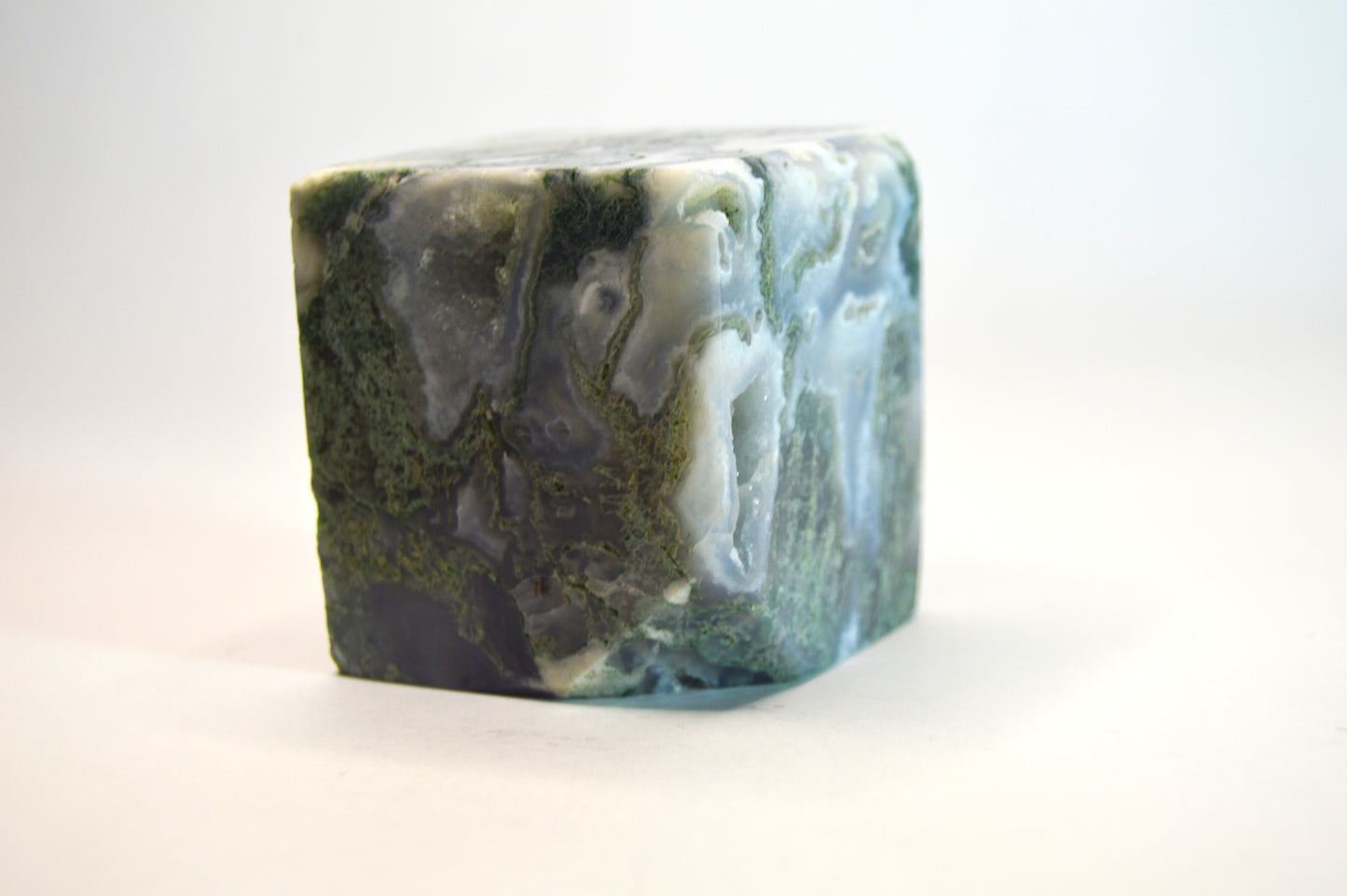 Moss Agate Cube