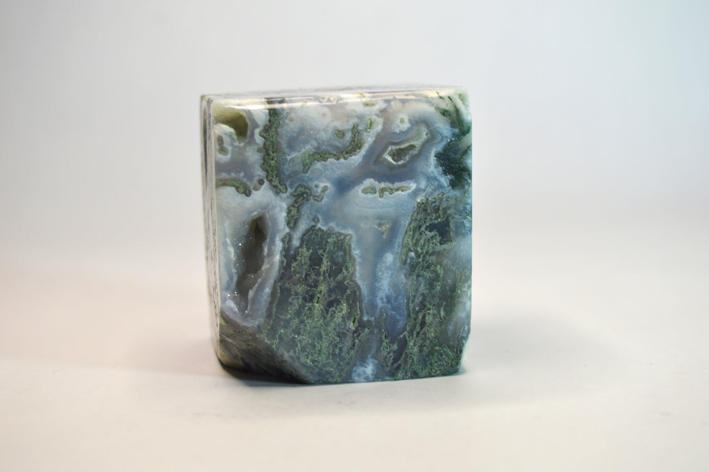 Moss Agate Cube