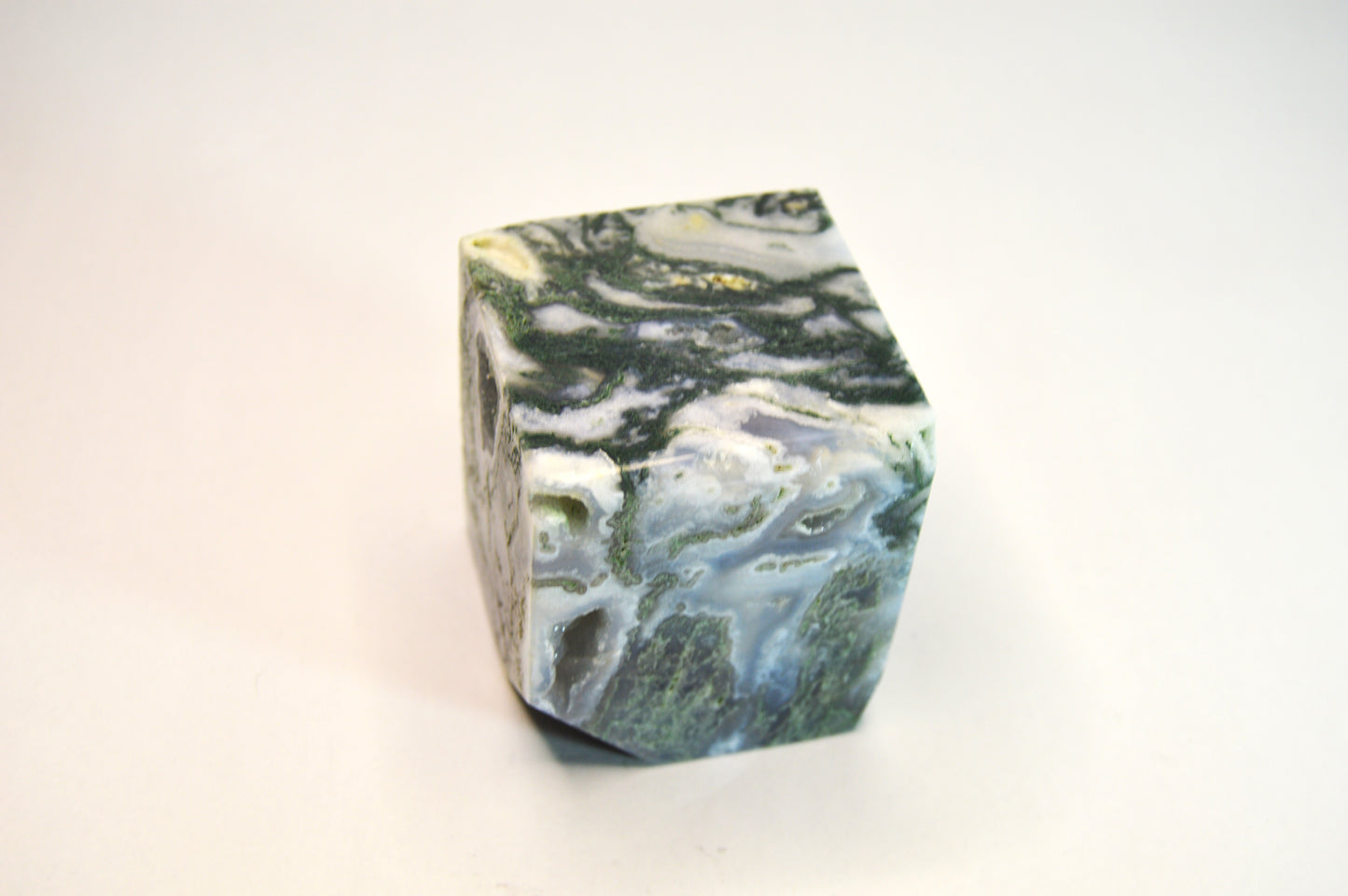 Moss Agate Cube