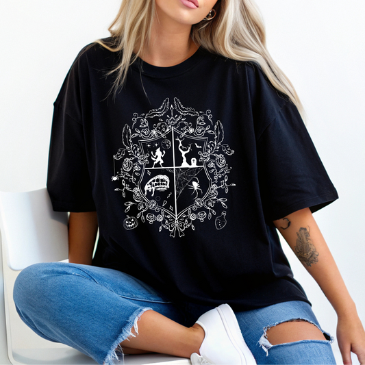 Halloween House Crest Comfort Colors Halloween Shirt