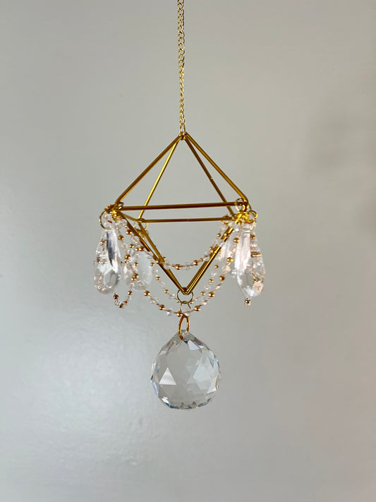 Dual Pyramid Crystal Suncatcher