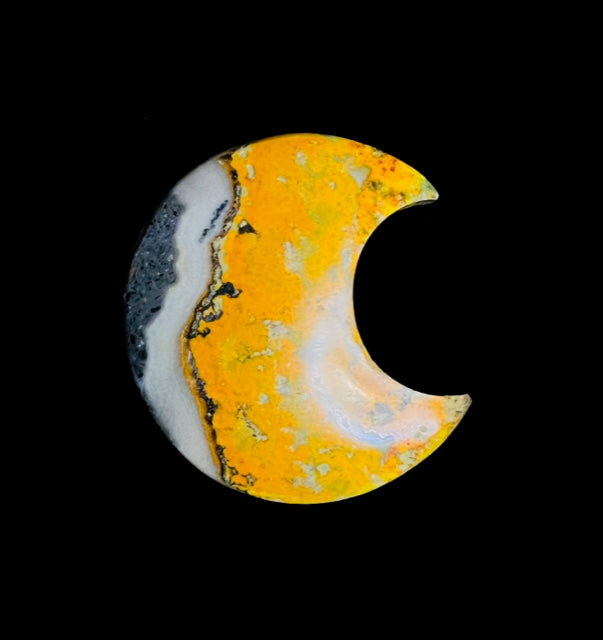 Bumblebee Jasper Crescent Moons - Choose Your Own