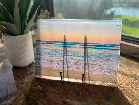 Glass Cutting Board - Life's a Beach