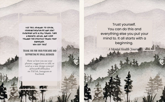 Trust Yourself - Mental Health Journal