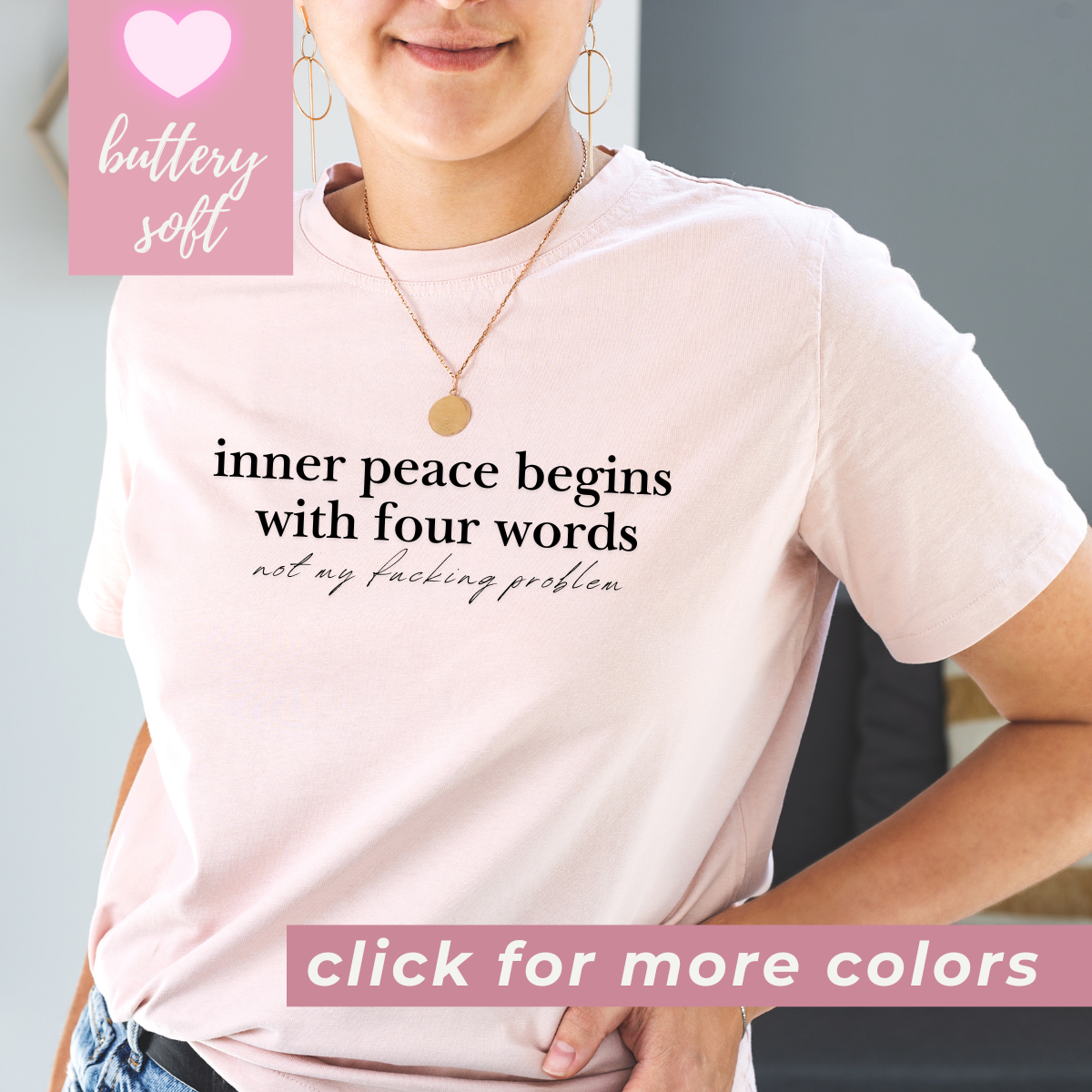 Inner Peace Beings With Four Words tShirt